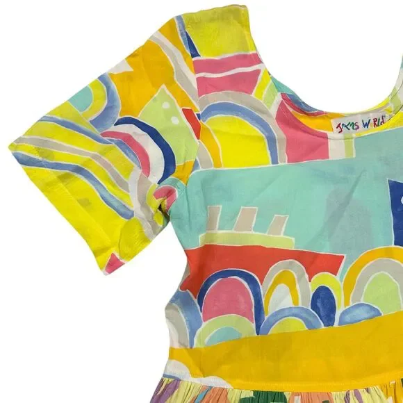 Vintage Jams World Short Sleeve Dress Port/Resort Tropical Vacation Size Small - Picture 5 of 10